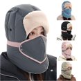 thumbnail image 1 of XIAOCHA Goggle‑Compatible Trapper Hat for Women Padded‑Shell Fall‑Winter Bonnet,Grey, 1 of 6