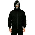 thumbnail image 1 of XIAOCHA Halloween Roomy Fit Hoodie for Men Flame Eye Skull Graphic Hooded Sweatshirt, Black, Sizes XXL, 1 of 8