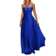 thumbnail image 1 of XIAOCHA Halter Cutout Maxi Dress for Women Pleated Summer Party Floor-Length Gown, 1 of 6