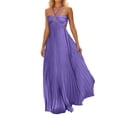 thumbnail image 1 of XIAOCHA Halter Cutout Maxi Dress for Women Pleated Summer Party Floor-Length Gown, 1 of 6