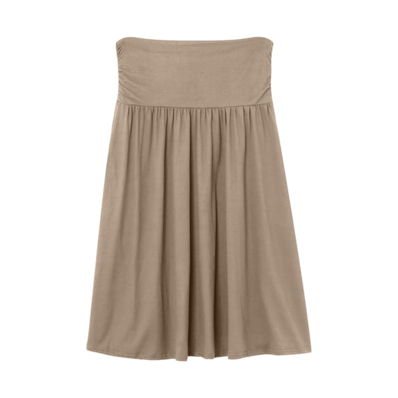 XIAOCHA High-Waisted Fold-Over Skirt for women Casual Everyday Comfortable Flowy A-Line Midi Skirt