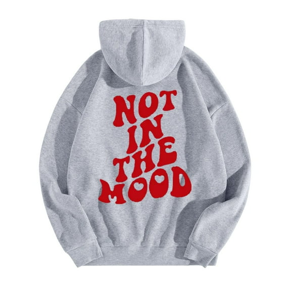 XIAOCHA Hoodies for Women Letter Print Hooded Sweatpants Streetwear Comfy Athleisure Drawstring Hoodie
