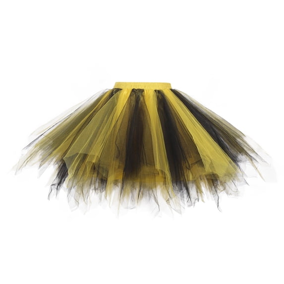 XIAOCHA Layered Tulle Tutu Skirt for Women High Waist Rave Party Short Skirt
