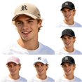 thumbnail image 1 of XIAOCHA Letter R Embroidered Baseball Cap for Men Breathable Outdoor Urban Sun Guard Dad Hat ,Khaki, 1 of 4