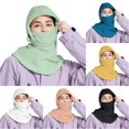 thumbnail image 1 of XIAOCHA Men’S Adjustable‑Fastener Balaclava Solid Hats Outdoor Fall‑Winter Snood,Green, 1 of 4