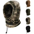 thumbnail image 1 of XIAOCHA Men’S Drawstring‑Adjust Balaclava Solid Outdoor Fall‑Winter Hood,CE2, 1 of 4