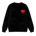 thumbnail image 1 of XIAOCHA Men Sweatshirt Valentine Loose Long Sleeve Crew Neck Sweatshirts Soft Comfortable Heart Patch Print Daily Casual Top, 1 of 7