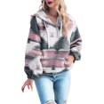 thumbnail image 1 of XIAOCHA Men's Aztec Print Hoodie Oversized Long Sleeve Hooded Half Zip Hoodie Warm Boho Outdoor Hoodies, 1 of 6