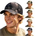 thumbnail image 1 of XIAOCHA Men's Camo Printed Trucker Hat Adjustable Baseball Hats for Outdoor Hunting Activities Dad Hat,Black, 1 of 5