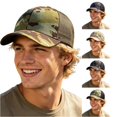 thumbnail image 1 of XIAOCHA Men's Camo Printed Trucker Hat Adjustable Baseball Hats for Outdoor Hunting Activities Dad Hat,Green, 1 of 5