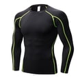 thumbnail image 1 of XIAOCHA Men's Compression Tee Shirt Long Sleeve Round Neck Solid Athletic Tshirt, 1 of 4