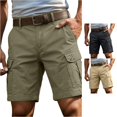 thumbnail image 1 of XIAOCHA Men's Daily Cargo Shorts Elastic Waist Loose Fit Outdoor Wear Cargo Bermudas, 1 of 8