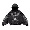 thumbnail image 1 of XIAOCHA Men's Dark Angel Graphic Hoodie Oversized Long Sleeve Hooded Pullover Sweatshirt Cozy Edgy Street Hoodies, 1 of 3