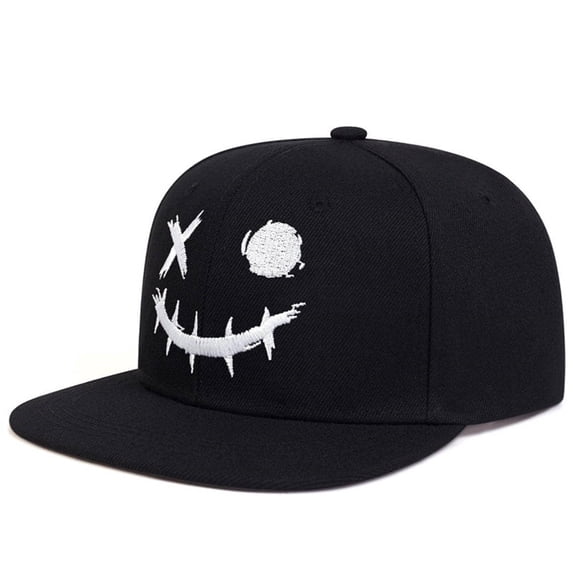 XIAOCHA Men's Embroidered Snapback Hat Breathable Rodeo Baseball Cap Casual Dad Hat,Black