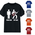 thumbnail image 1 of XIAOCHA Men's Funny Rock Guitar Printed T-Shirt Casual Short Sleeve Crew Neck Tee, 1 of 4