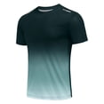 thumbnail image 1 of XIAOCHA Men's Gradient Quick Dry T Shirt Short Sleeve Crewneck Pullover Top Breathable Sporty Athletic Tees, 1 of 7