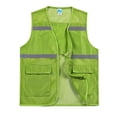 thumbnail image 1 of XIAOCHA Men's High Visibility Safety Vest Mesh Panel Reflective Strip Top Breathable Workwear Outdoor Waistcoat, 1 of 3
