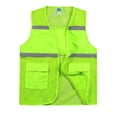 thumbnail image 1 of XIAOCHA Men's High Visibility Safety Vest Mesh Panel Reflective Strip Top Breathable Workwear Outdoor Waistcoat, 1 of 3