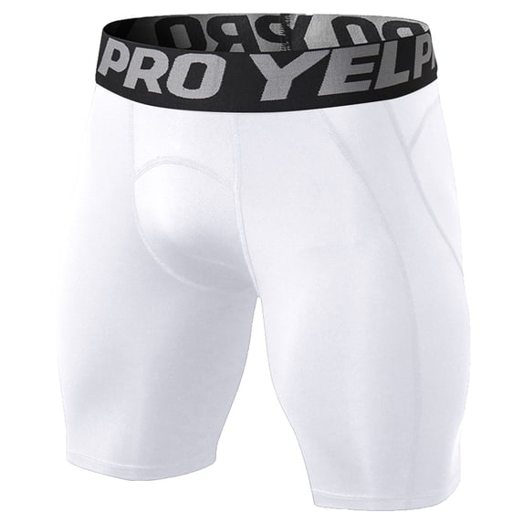XIAOCHA Men's Letter Print Compression Shorts Slim Fit Short Length Elastic Waist Athletic Tights Breathable Sporty Training Wear Boxers