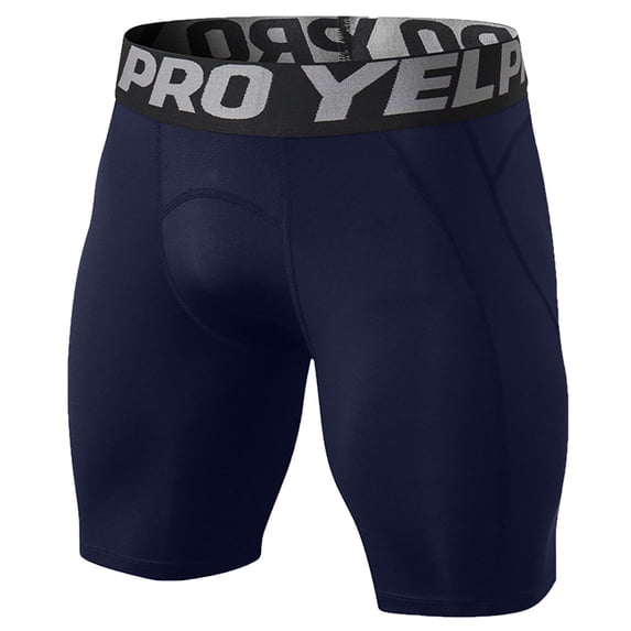XIAOCHA Men's Letter Print Compression Shorts Slim Fit Short Length Elastic Waist Athletic Tights Breathable Sporty Training Wear Boxers
