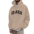 thumbnail image 1 of XIAOCHA Men's Los Angeles Letter Print Hoodie Long Sleeve Hooded Pullover Sweatshirt Soft Streetwear Urban Hoodies, 1 of 5