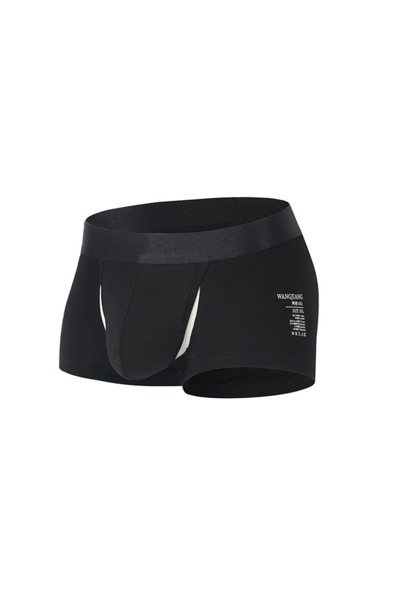 Men's Mesh Panel Trunks form Fitting Mini Length Wide Waistband Briefs Breathable Supportive Intimate Boxers