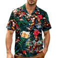 thumbnail image 1 of XIAOCHA Men's Oktoberfest Print Button Down Shirt Short Sleeve Party Hawaiian Shirt, 1 of 4