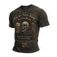 thumbnail image 1 of XIAOCHA Men's Oktoberfest‑Skeleton‑Harvest Washed‑Style Tees Bavarian‑Party Shirts Crew‑Neck Tops, 1 of 4
