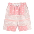 thumbnail image 1 of XIAOCHA Men's Paisley Print Board Shorts Drawstring Quick Dry Bottoms Beach Daily Boho Swim Trunks, 1 of 2