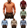 thumbnail image 1 of XIAOCHA Men's Plaid Print Button Down Shirt Long Sleeve Bavarian Oktoberfest Button-Up Top, 1 of 4