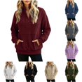 thumbnail image 1 of XIAOCHA Men's Quarter Button Pullover Sweatshirt Relaxed Fit Fall Winter Daily Sweatshirts, 1 of 8