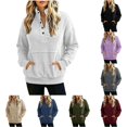 thumbnail image 1 of XIAOCHA Men's Quarter Button Pullover Sweatshirt Relaxed Fit Fall Winter Daily Sweatshirts, 1 of 8