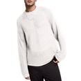 thumbnail image 1 of XIAOCHA Men's Sheer Mesh Knit Sweaters Long Sleeve Crew Neck Open Knit Pullover Top Casual Streetwear Party Tops, 1 of 5