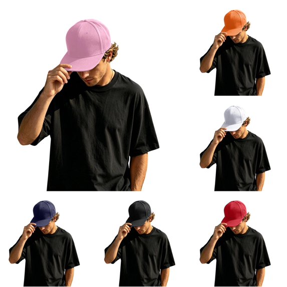 XIAOCHA Men's Solid Baseball Cap Breathable Dad Hat Farm Snapback Hat,Pink