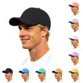 thumbnail image 1 of XIAOCHA Men's Solid Baseball Cap Breathable Outdoor Dad Hat Farm Snapback Hat,Black, 1 of 4