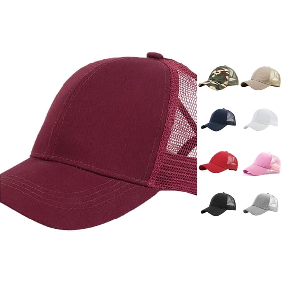 XIAOCHA Men's Solid Trucker Cap Breathable Sun Protection Outdoor Mesh Cap,