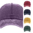 thumbnail image 1 of XIAOCHA Men's Solid Washed Baseball Cap Adjustable Hat Band Baseball Hats Farm Dad Caps,Purple, 1 of 5