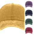 thumbnail image 1 of XIAOCHA Men's Solid Washed Baseball Cap Adjustable Hat Band Baseball Hats Farm Dad Caps,Yellow, 1 of 5