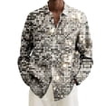 thumbnail image 1 of XIAOCHA Men's Sparkly Sequin Shirt Collared Long Sleeve Button Up Casual Blouse Eye Catching Glam Party Going Out Top, 1 of 4