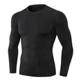 thumbnail image 1 of XIAOCHA Men's Stretchy Tee Shirt Solid Raglan Long Sleeve Fitness Tshirt, 1 of 4