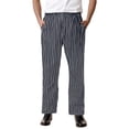 thumbnail image 1 of XIAOCHA Men's Striped Chef Pants Straight Side Pocket Trousers Breathable Professional Kitchen Wear Bottoms, 1 of 8