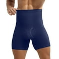 thumbnail image 1 of XIAOCHA Men's Tummy Control Boxer Briefs Slim Fit Mid Thigh High Waisted Compression Briefs Stretchy Sporty Workout Briefs, 1 of 4