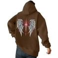 thumbnail image 1 of XIAOCHA Men's Two-Tone Angel Wings Hoodie Winter Oversized Hooded Top Edgy Gothic Streetwear Hoodie, 1 of 4