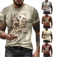 thumbnail image 1 of XIAOCHA Men's Vintage Graphic T Shirt Crew Neck Short Sleeve Soft Casual Tees, 1 of 4