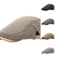 thumbnail image 1 of XIAOCHA Mens Adjustable Newsboy Cap Solid Breathable Newsboy Caps Daily Outdoor Beret Cap,KH2, 1 of 4