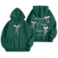 thumbnail image 1 of XIAOCHA Mens Bow Letter Print Hoodie Oversized Long Sleeve Hooded Pullover Hoodie Soft Feminine Casual Hoodies, 1 of 7