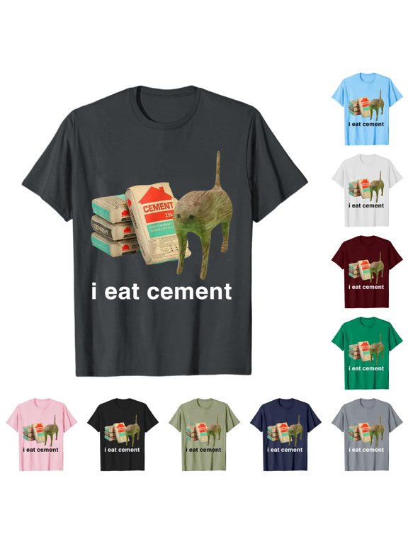 Mens Cat Graphic Letter Print T Shirt Short Sleeve Crew Neck Novelty Casual Tees