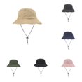 thumbnail image 1 of XIAOCHA Mens Chin‑Strap Bucket Hat Solid Sun Hat Outdoor Fishman Boonie Hat,Khaki, 1 of 8