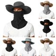 thumbnail image 1 of XIAOCHA Mens Detachable‑Mask Boonie Hat Solid Sun Hat Outdoor Wide‑Brim Hat,OTHER4, 1 of 6