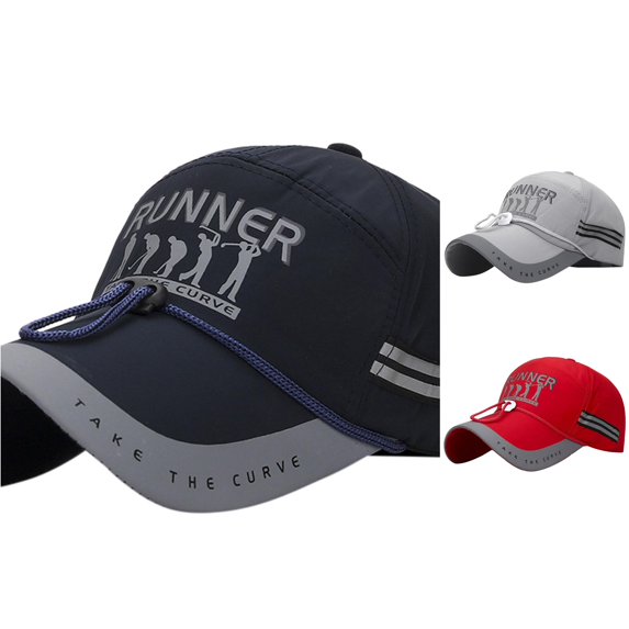XIAOCHA Mens Drawstring‑Secure Baseball Cap Sport Hats for Jogging Outing Baseballhatcaps,Navy